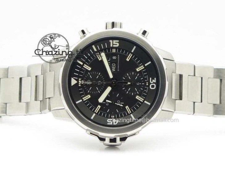 MIROTIME 0211 Classic Aquatimer Chrono IW376803 V6F 1:1 Best Edition Black Dial On SS Bracelet A 7361